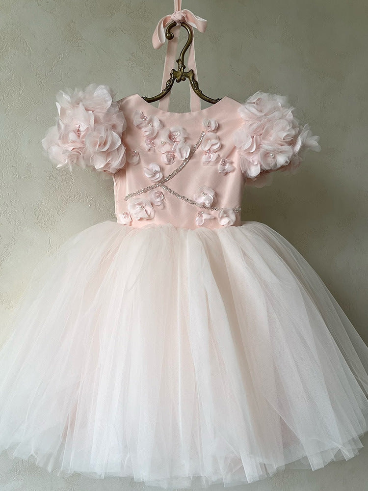 Cute Flower Girl Dress Toddler Birthday Pageant Princess Dress