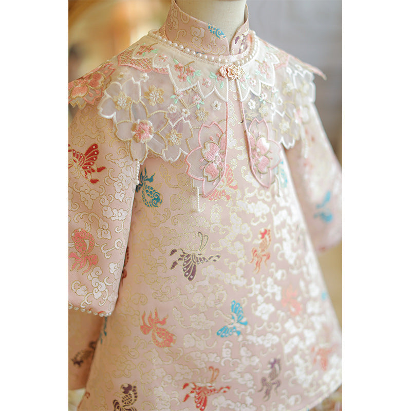 Embroidery Dress for Baby Girl Birthday Party Princess Dress