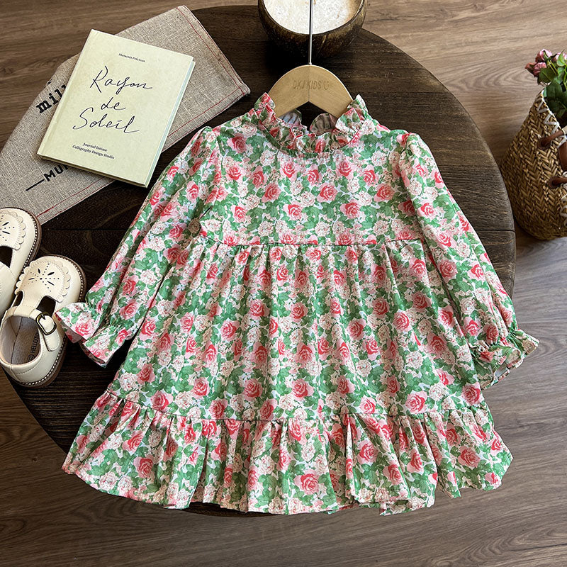 Girls Spring Suit Children's Sweater Coat Dress Two-piece Suit