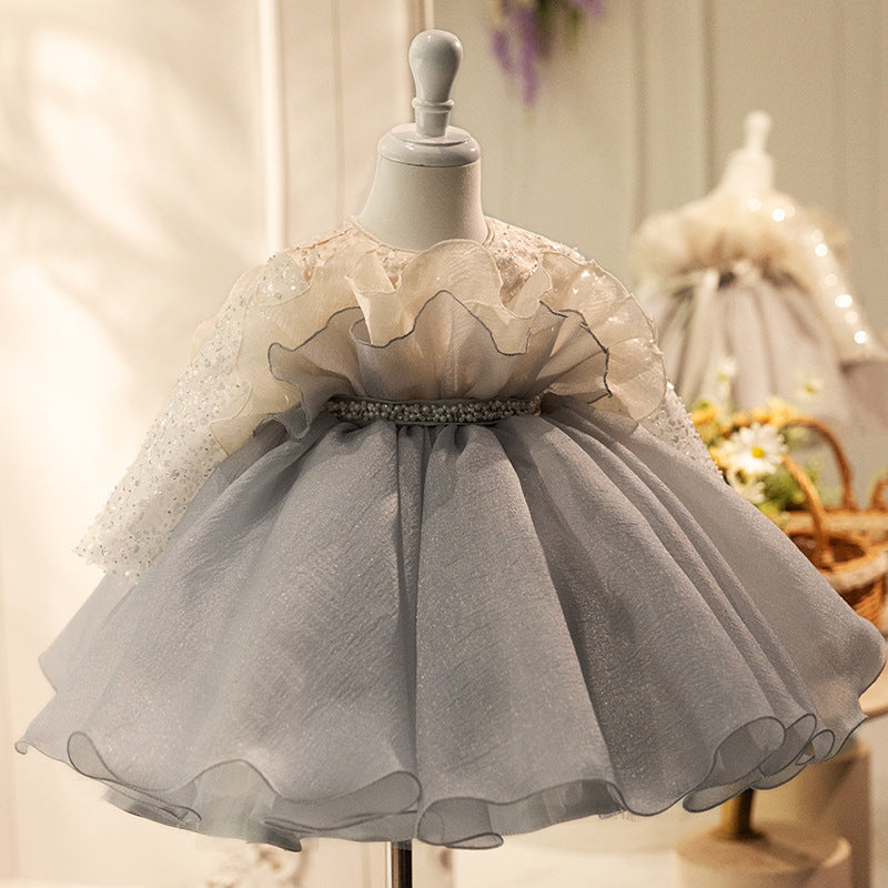 Baby Girl  Christmas Dress First Communion Dresses Toddler Fluffy Birthday Princess Dress