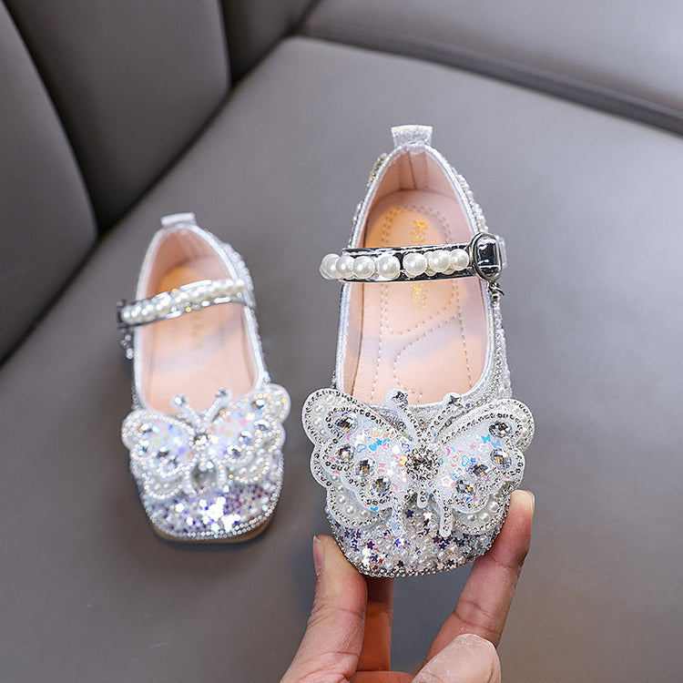 Baby's New Cute Princess Diamond Leather Shoes