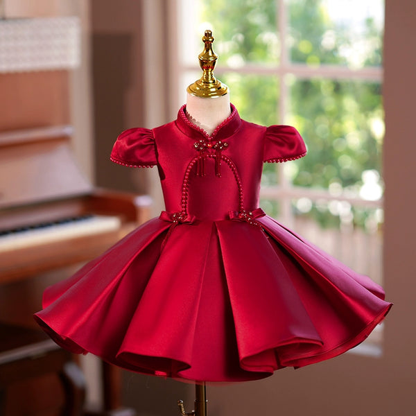 Luxurious Christmas Dress Baby Girls Christening Dress Toddler Birthday Pageant Princess Dress