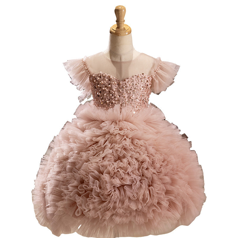 Toddler Christmas Dress Girl Birthday Puffy Dresses Flower Girl Dresses