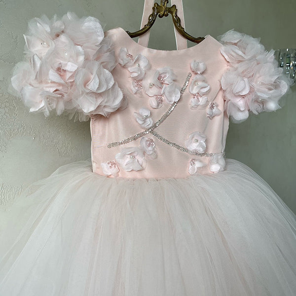 Cute Flower Girl Dress Toddler Birthday Pageant Princess Dress