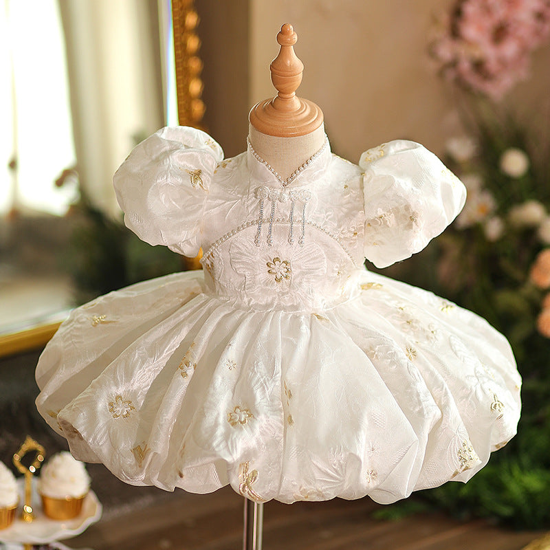 Cute Baby Girl Baptism Dress Toddler First Birthday Party Princess Dress