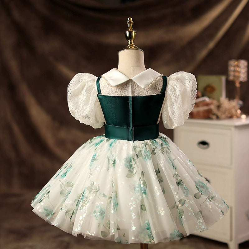 Toddler Christmas Dress Girls Lace Dress Flower Girl Fluffy Princess Dress