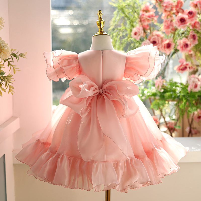 Spring Children's Birthday Puff Princess Dress Flower Girl Wedding Dress