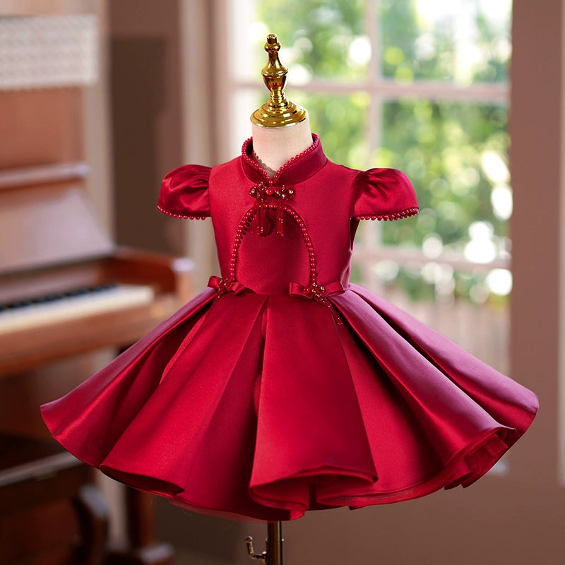 Luxurious Christmas Dress Baby Girls Christening Dress Toddler Birthday Pageant Princess Dress