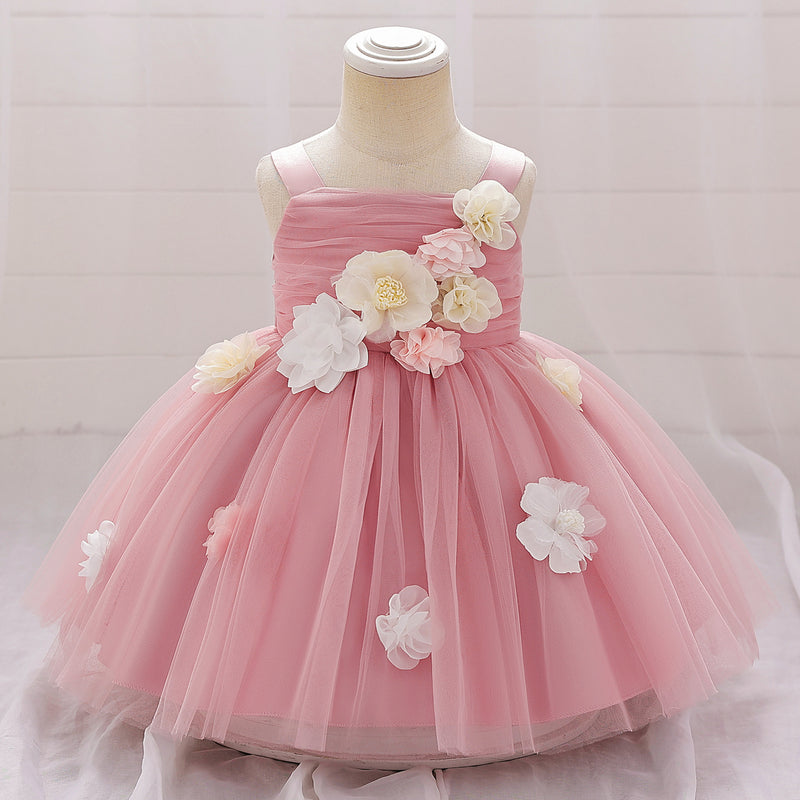 Flower Girl Wedding Tutu Dress Girl Birthday Party Princess Dress