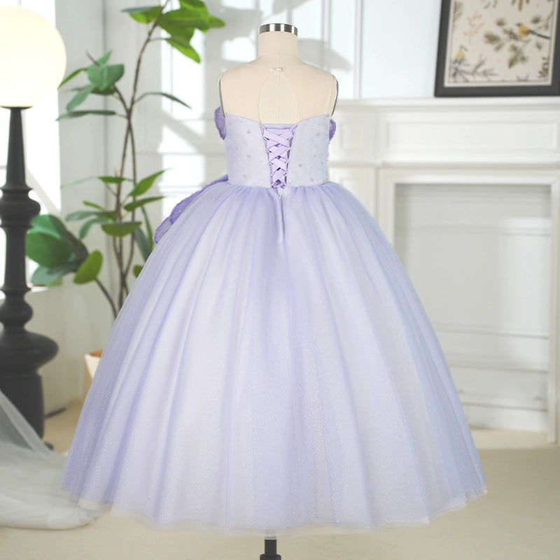 Baby Girl Purple Pageant Princess Dress Girls Prom Dress