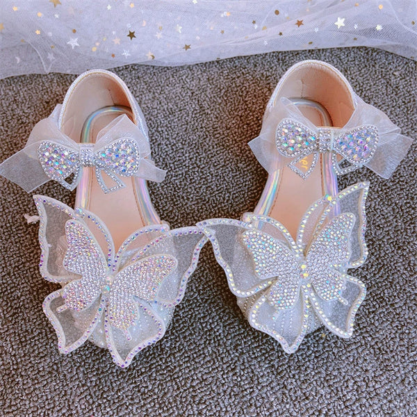 Summer Butterfly Sequin Princess Shoes Sandals