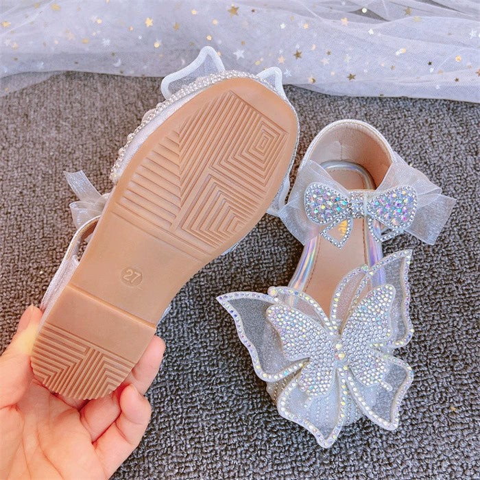 Summer Butterfly Sequin Princess Shoes Sandals