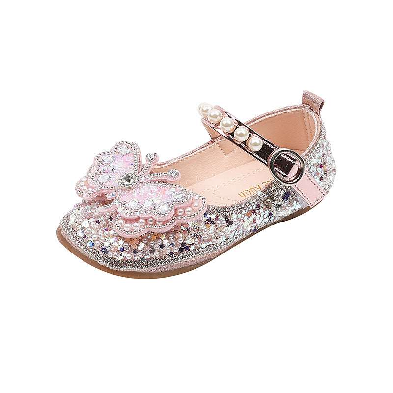 Baby's New Cute Princess Diamond Leather Shoes