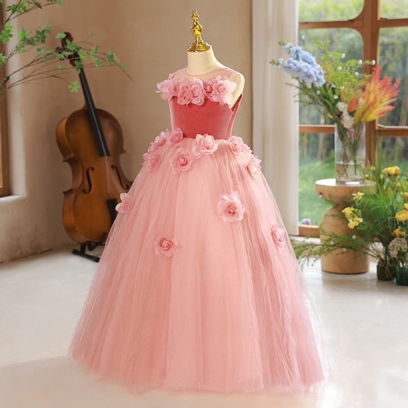 Beauty Pageant Dress Flower Girl Dress Toddler Birthday Party Princess Dress