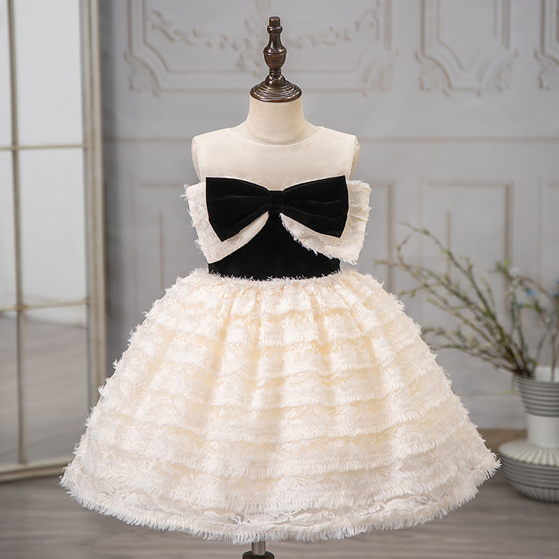 Girls Birthday Dress Flower Girl Wedding Elegant Dress