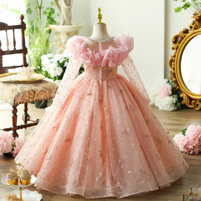 Elegant Baby Girl Princess Dress Toddler Party Dress Girls Puffy Birthday Princess Dress