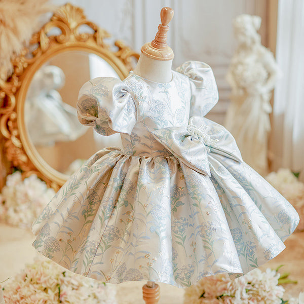 Baby Girl Bow Birthday Dress Princess Dress