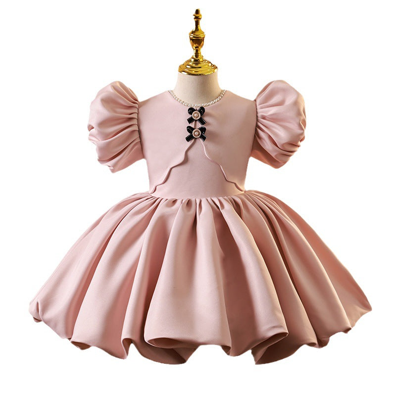 Baby Girl Puff Sleeve Birthday Princess Dress Party Dress