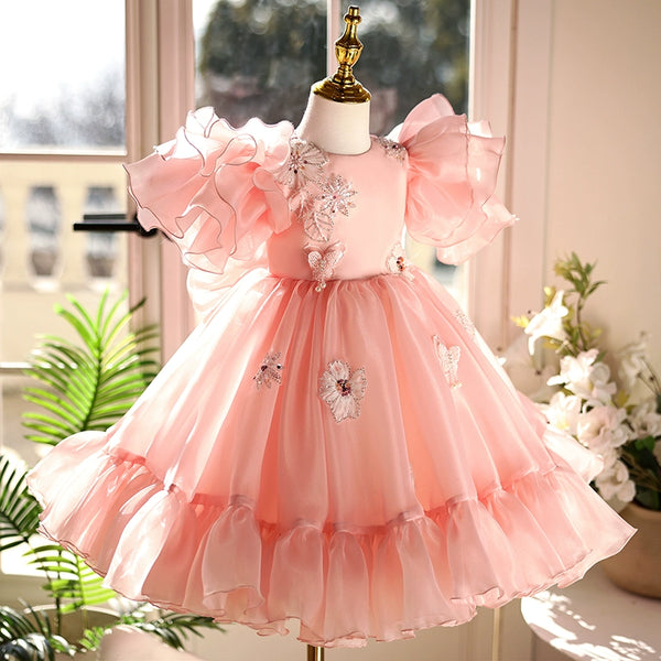 Pink Children's Ball Dress Girls Birthday Princess Dress