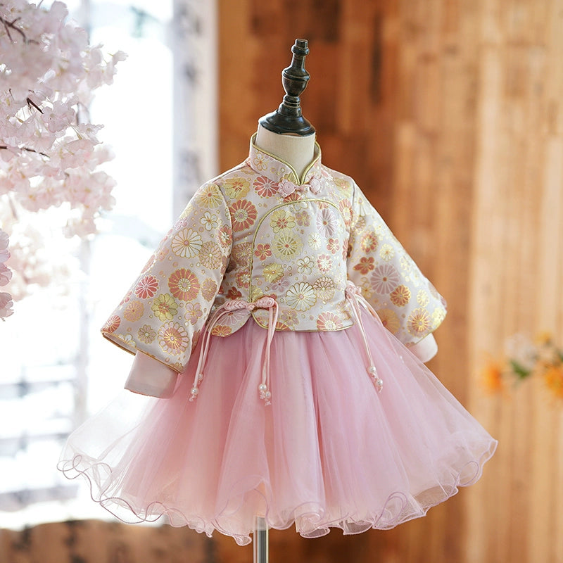 Children's New Year's Greeting Dress Birthday Party Cheongsam