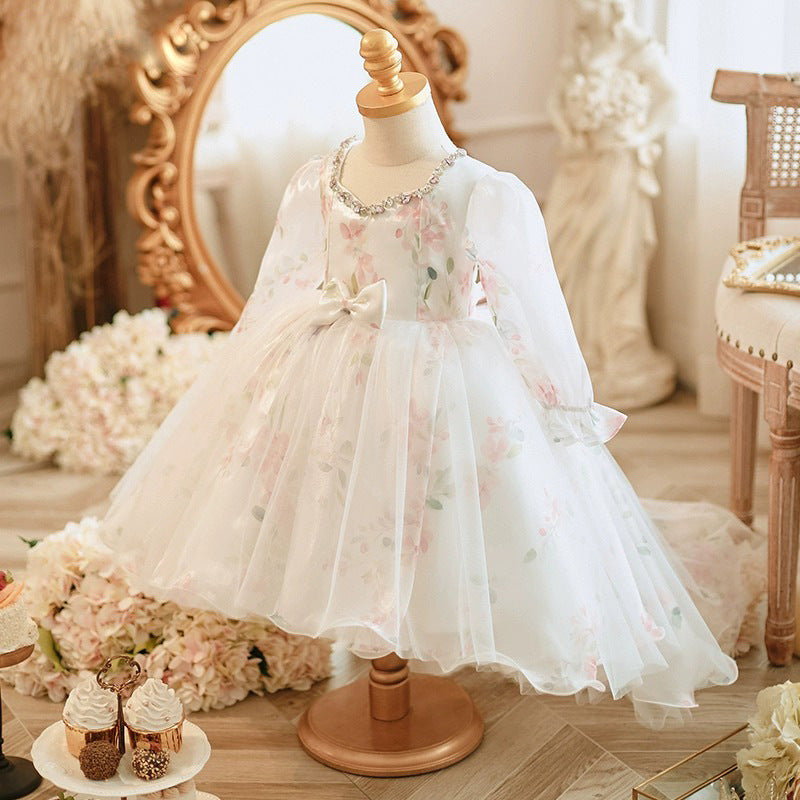 Spring Girl Birthday Princess Dress Flower Girl Puffy Dress