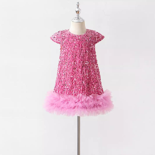 Baby Girl Christmas Dress Sequins Tutu Dress Toddler Birthday Outfit