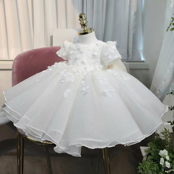 Cute Baby Girl Embroidery First Communion Dress Toddler Birthday Dresses