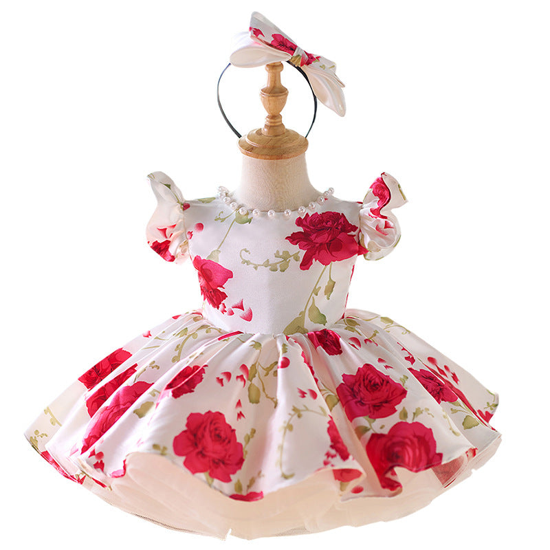 Flower Girl Dress Baby Girl Dresses Rose Princess Dress