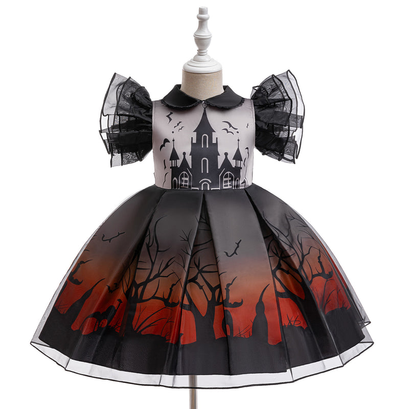 Cute Halloween Dress Girls Cosplay Princess Dress Toddler Costume Dress