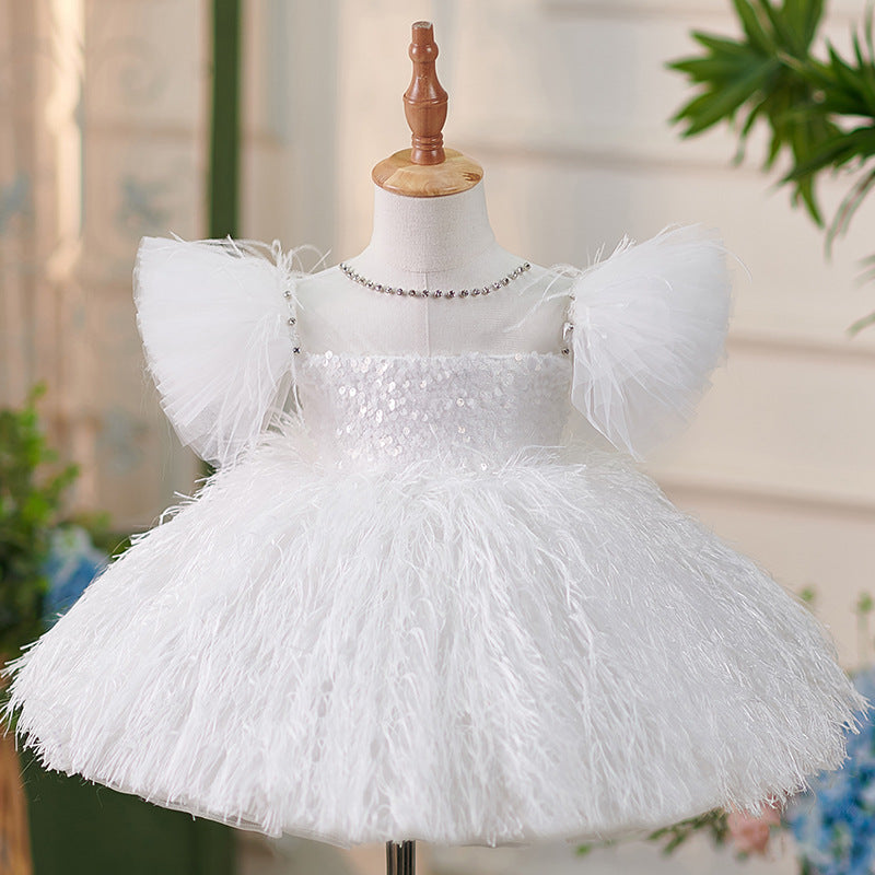 Baby feather dress hotsell