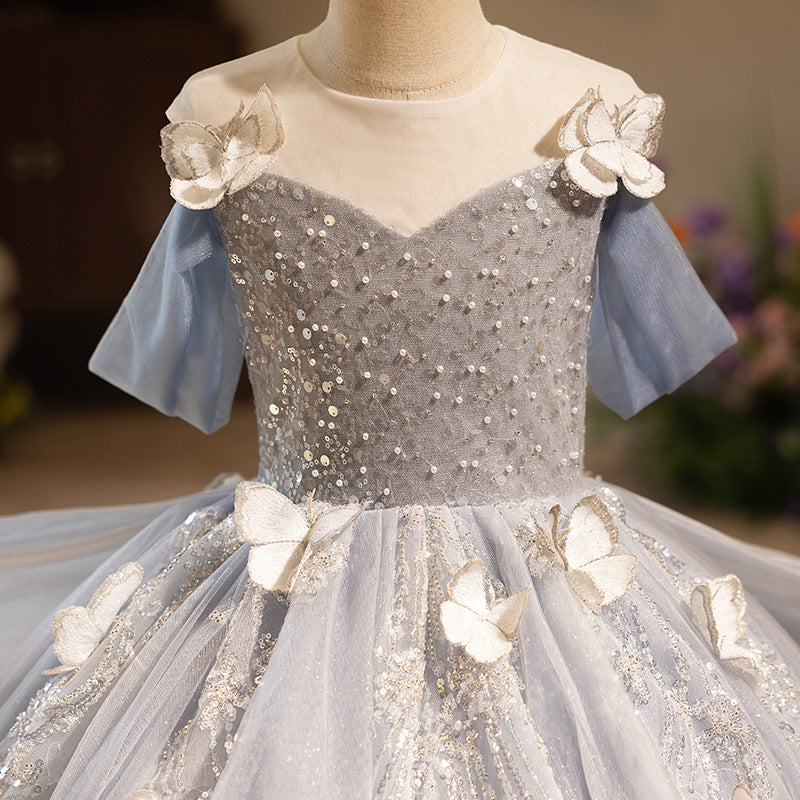 Luxurious Baby Girl Beauty Pageant Dress Christmas Birthday Party Princess Dress