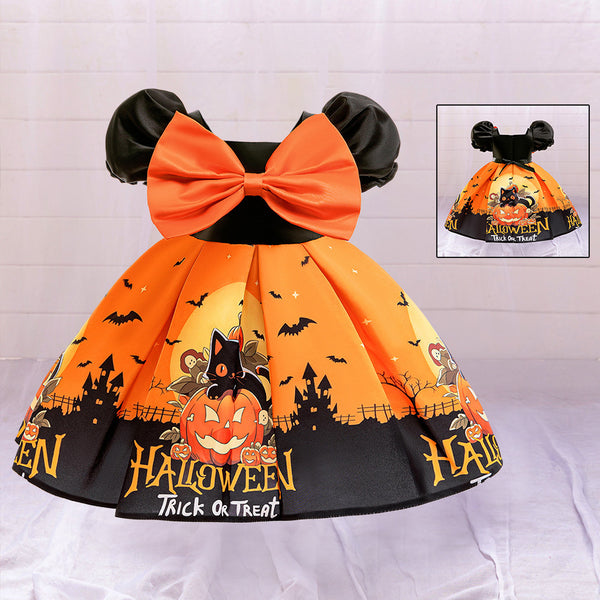 Cute Halloween Dress Girls Cosplay Princess Dress Toddler Costume Dress