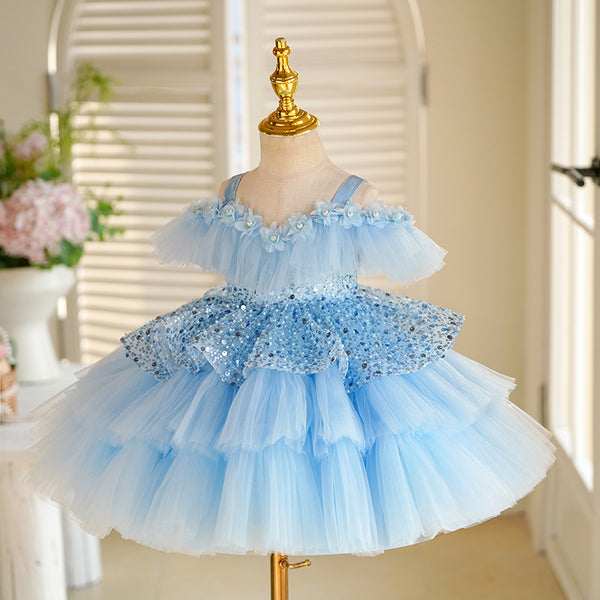 Children's Birthday Dresses Girls Party Puffy Princess Dress