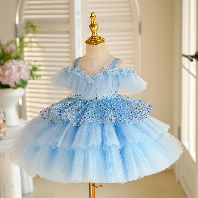 Children's Birthday Dresses Girls Party Puffy Princess Dress