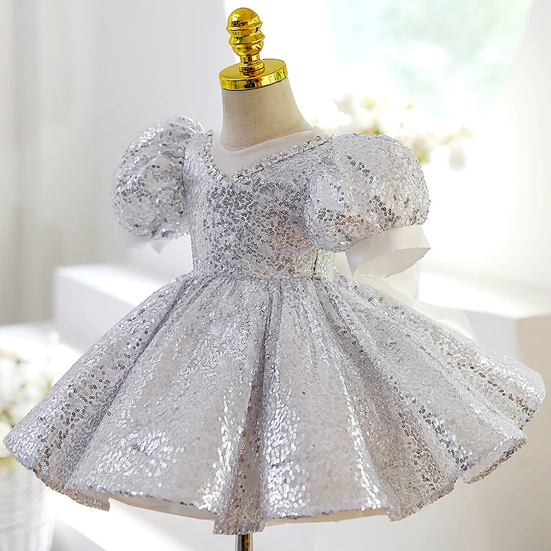 Luxurious Sequined Dress Flower Girl Dress Toddler Birthday Party Princess Dress