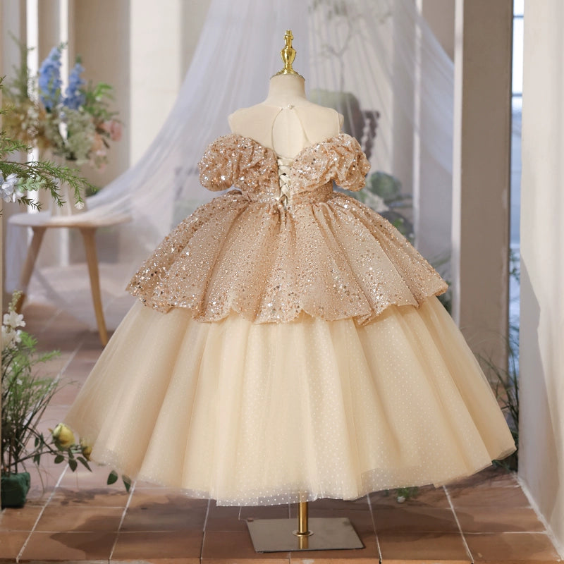 Girls Prom Elegant Dress Children Birthday Princess Dress