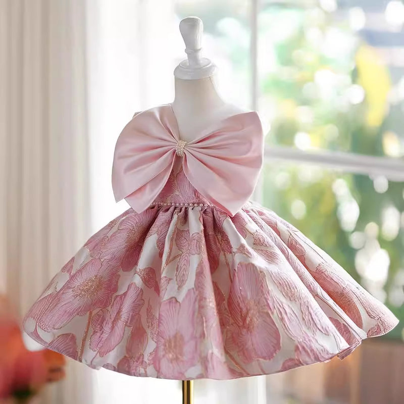 Cute  Baby Girl Embroidery Toddler Beauty Pageant First Communion Princess Dress