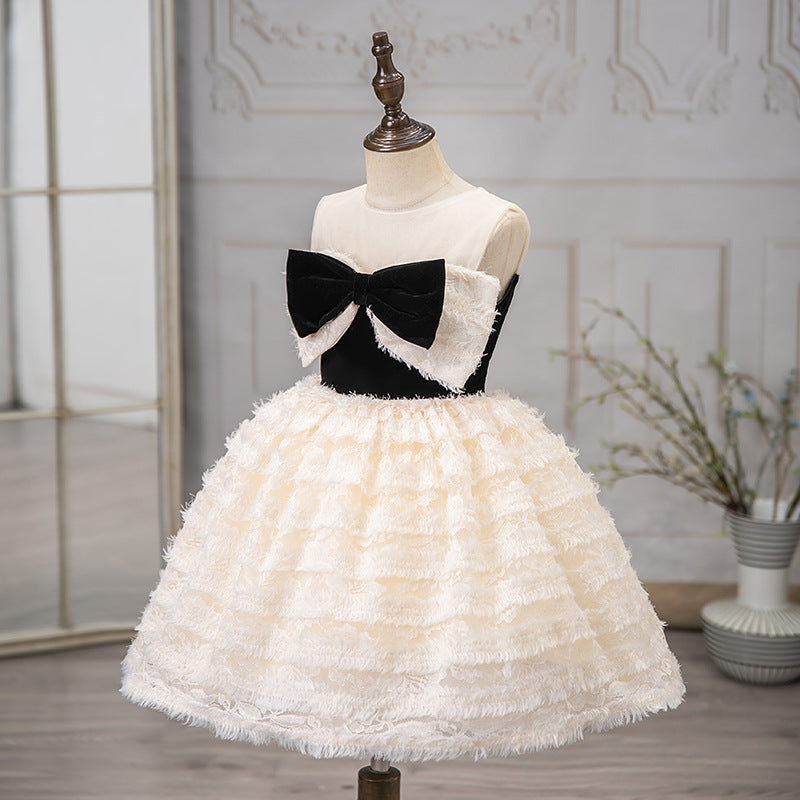 Girls Birthday Dress Flower Girl Wedding Elegant Dress