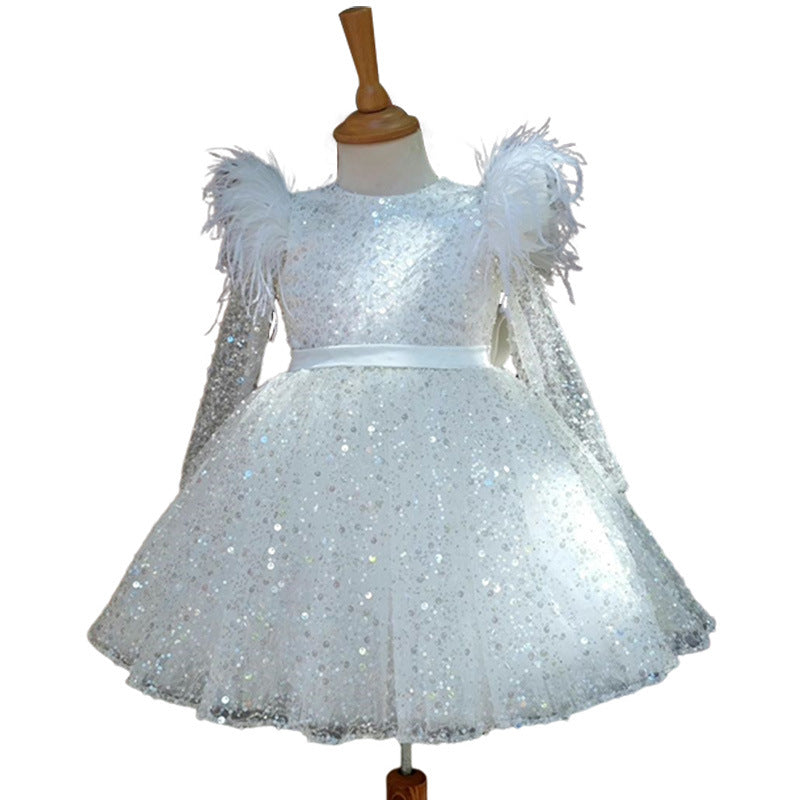 Cute Baby Girl Sequin Christmas Dress Toddler Birthday Pageant Princess Dress