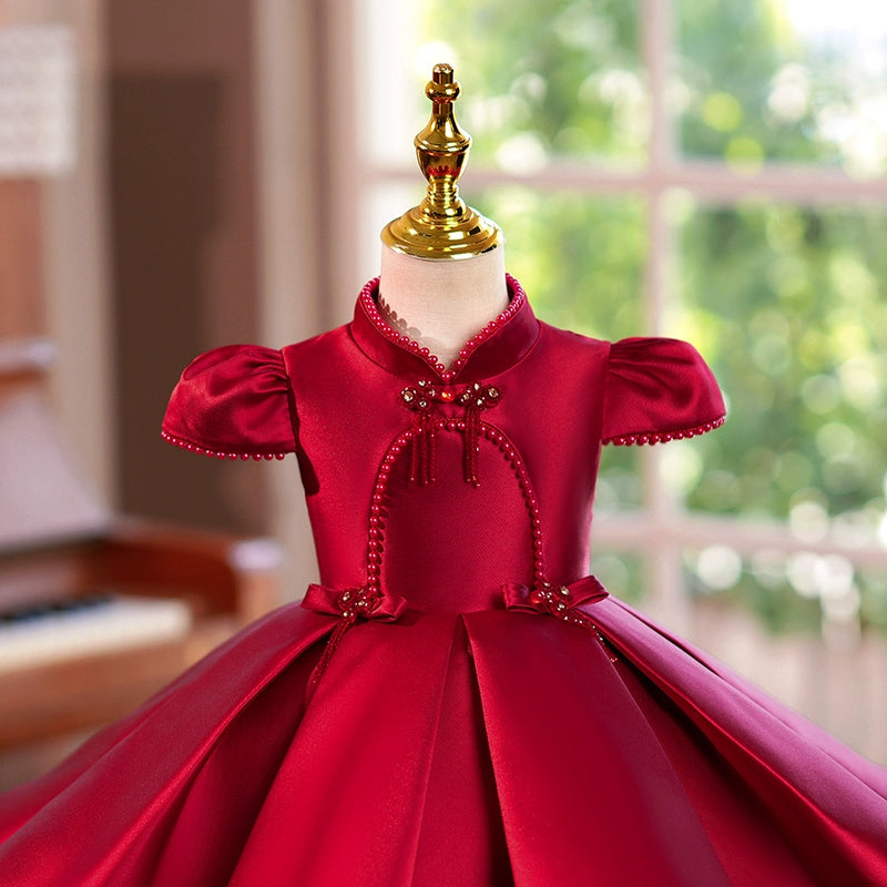 Luxurious Christmas Dress Baby Girls Christening Dress Toddler Birthday Pageant Princess Dress