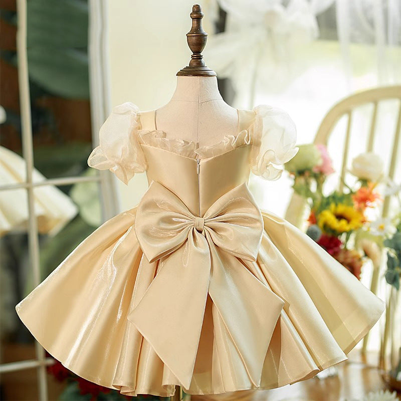 Elegant Baby Girls Baptism  Dress Flower Girl Dresses Toddler Christening Dresses