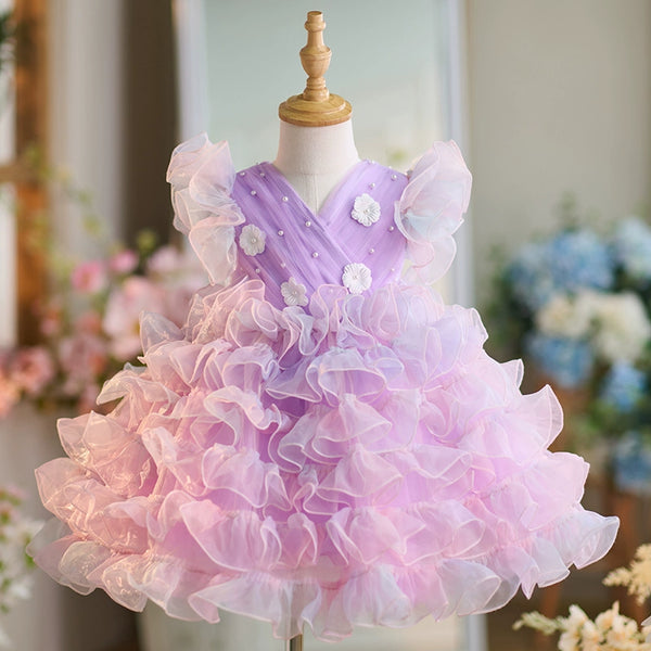 Purple Tutu Dress Girls Christmas Princess Dress