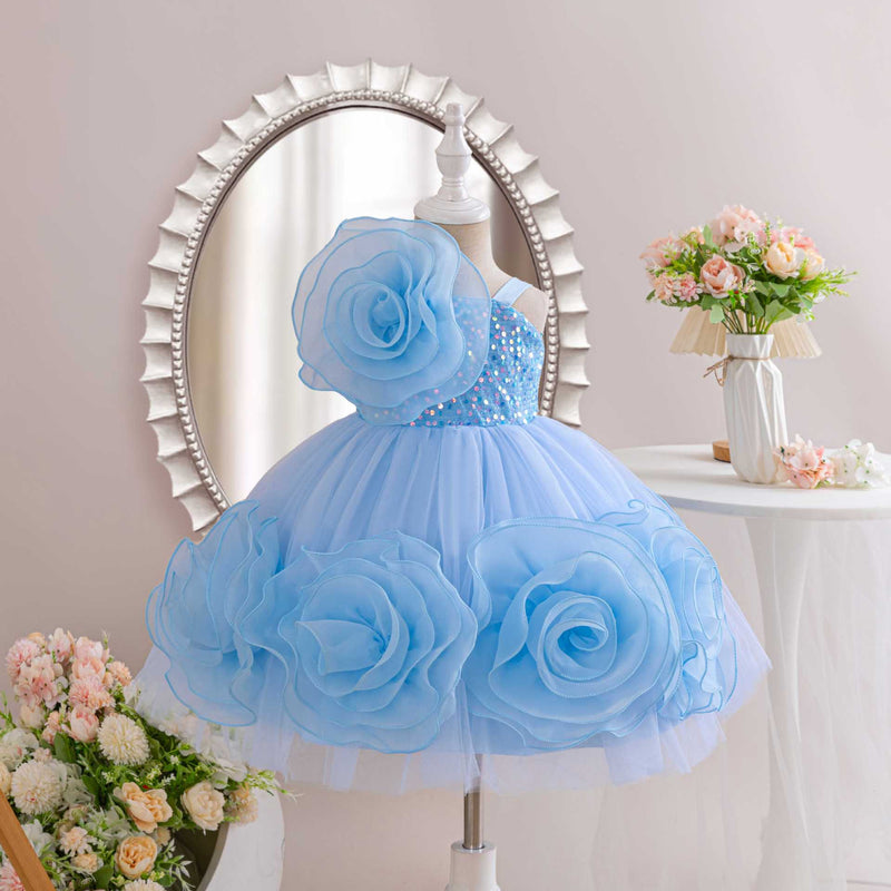 Cute First Communion Dresses Big Flower Princess Dress