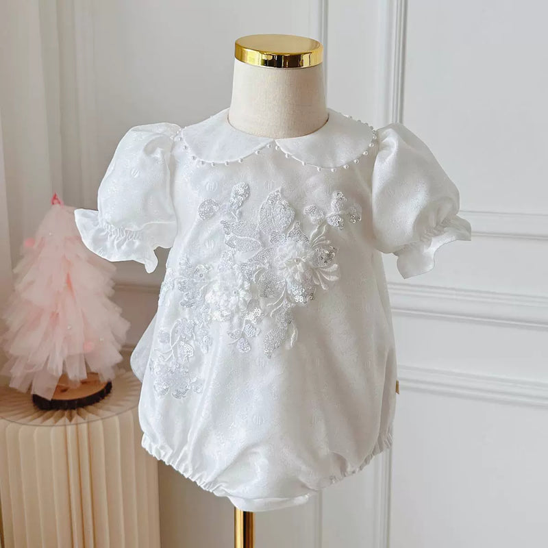 Baby Girl Baptism Dress Girls Christening Dress Infant Newborn Girl Romper Dress