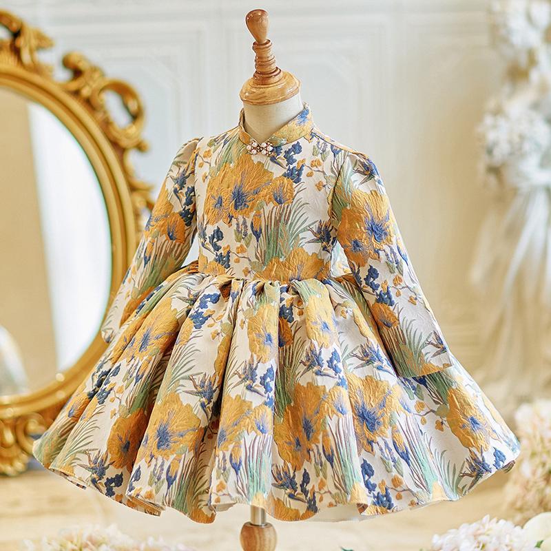 Baby Girl Birthday Cute Dress Long Sleeve Children Princess Dress