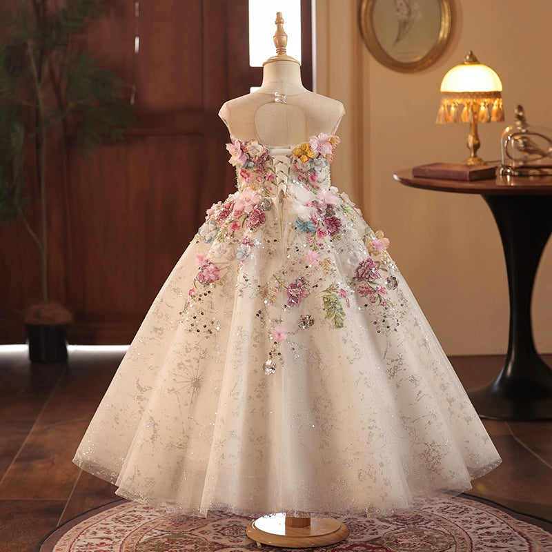 Luxurious Flower Girl Dress Baby Girl Christmas Dress Toddler Birthday Ball Gown