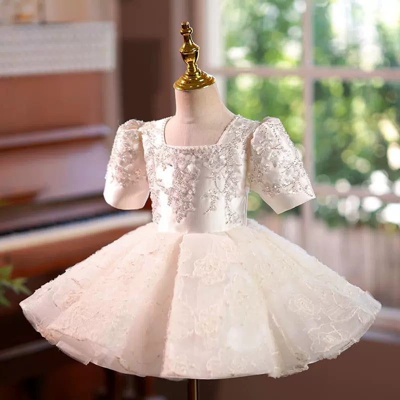 Girls Elegant Princess Dress Flower Girl Wedding Dress