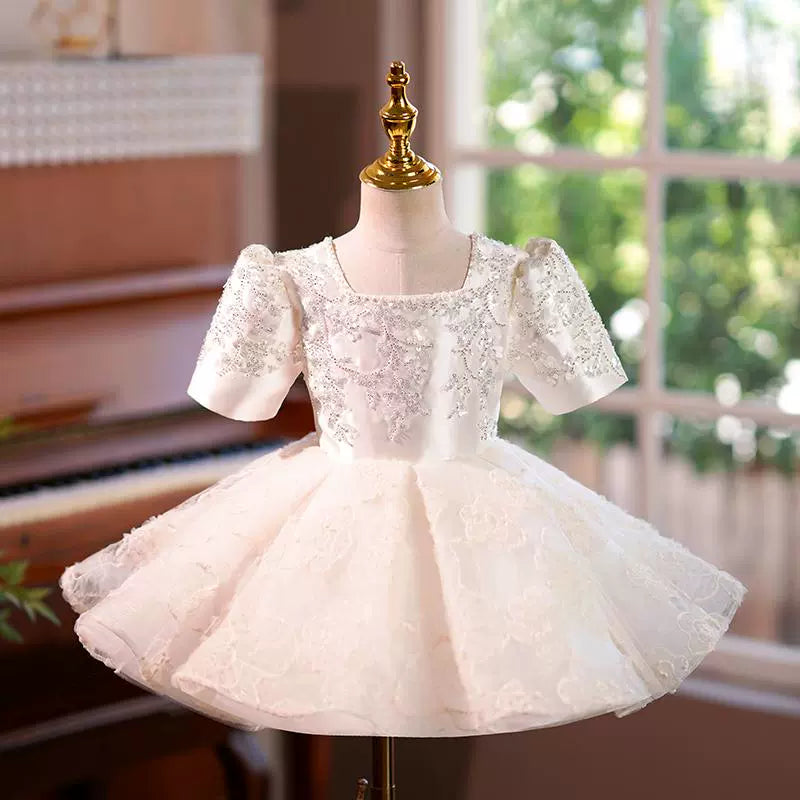 Girls Elegant Princess Dress Flower Girl Wedding Dress