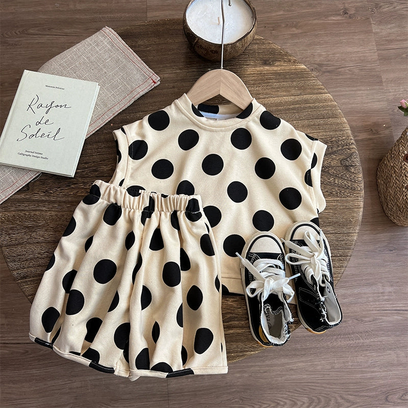 Cute Baby Girl Polka Dot Two Piece Set