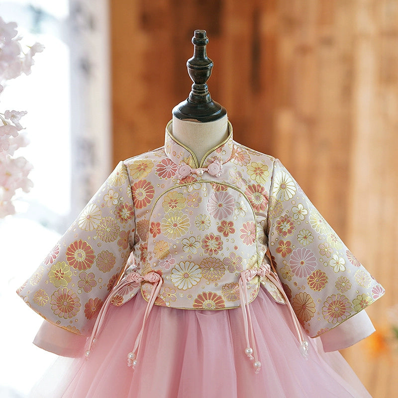 Children's New Year's Greeting Dress Birthday Party Cheongsam